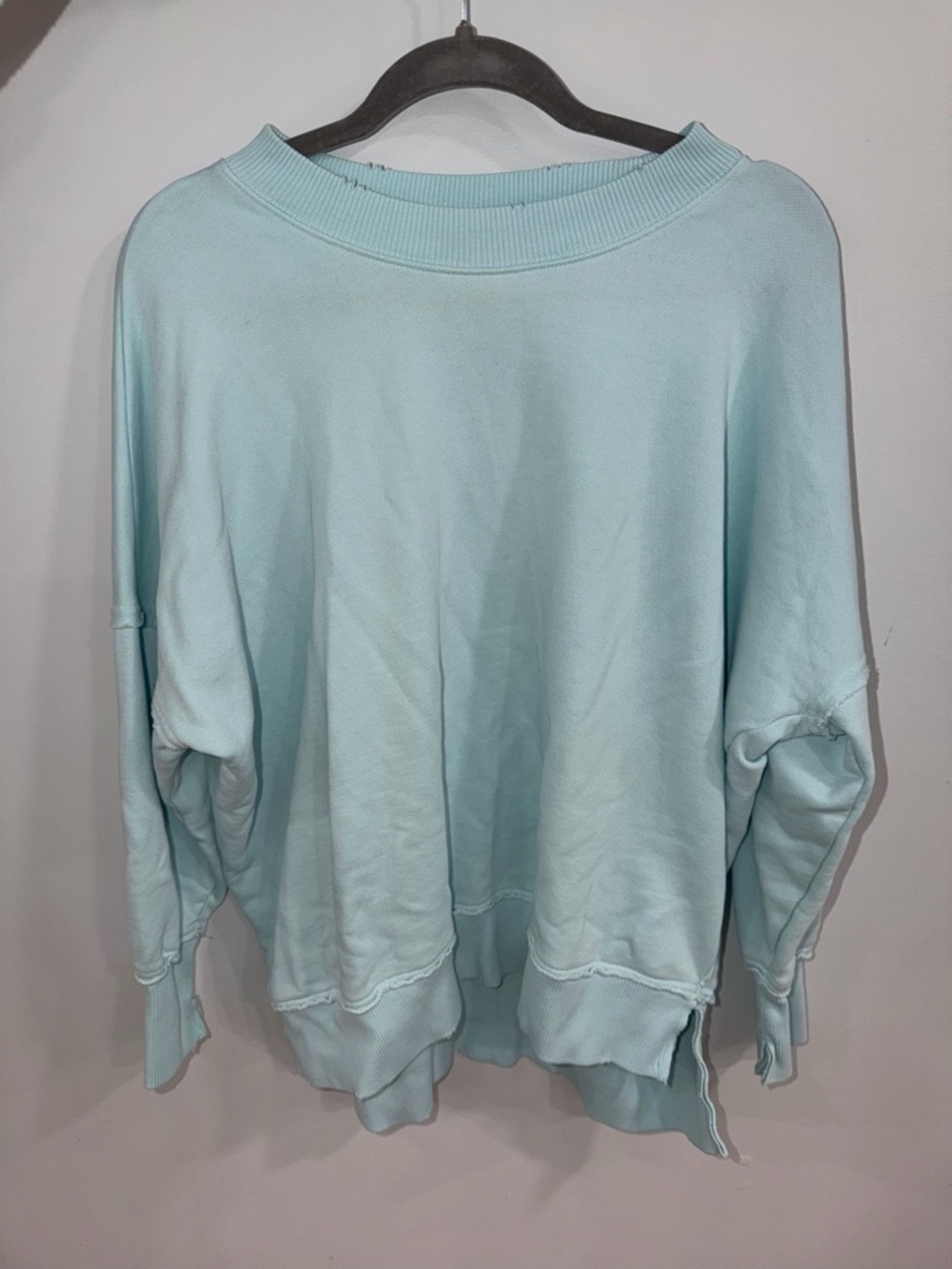 aerie Aqua Crewneck Pullover Sweatshirt